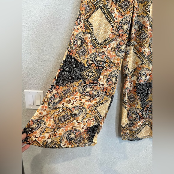 Cupcakes and Cashmere women’s pants paisley elastic waste drawstring large - Picture 2 of 5